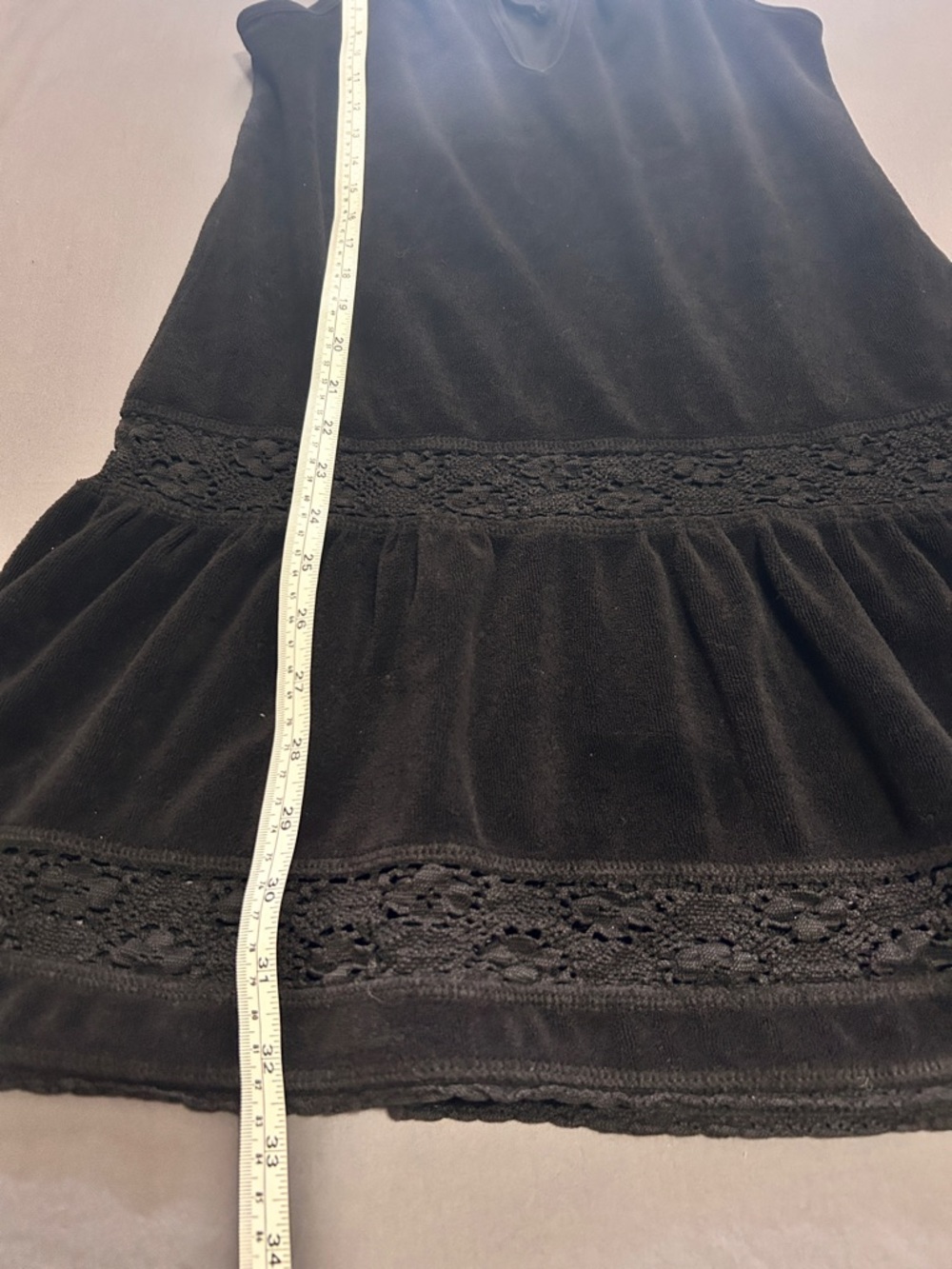 Juicy Couture French Terry Cloth Dress/Swim Coverup black - Picture 6 of 8
